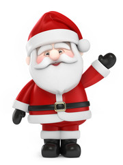 3D Render of Santa Claus Waving