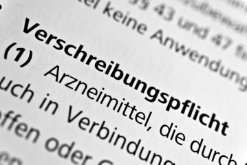Obraz premium Verschreibungspflicht - Text , Arzneimittel Gesetz