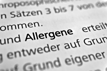 Obraz premium Allergene - Arzneimittelgesetz Text