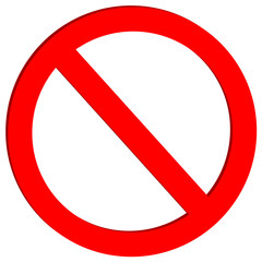 Not allowed sign