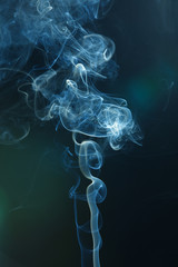 smoke on the black background