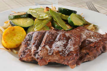 Lean steak and vegetables
