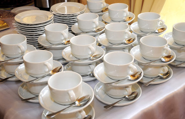 White tableware