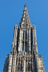 Fototapeta na wymiar Top of Ulm Minster (Ulmer Muenster), Germany