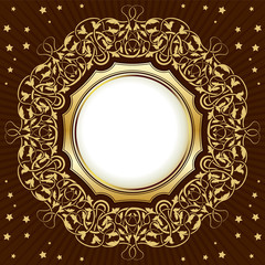 Gold vintage frame