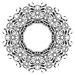 Black frame with ornamental border