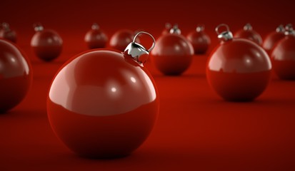 Weihnachtskugeln rot
