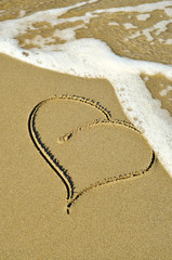 heart in the sand