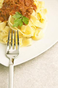 Tagliatelle al rag&ugrave;