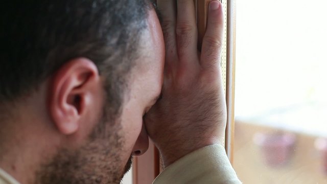 Worried and angry man