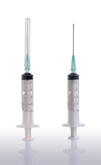 Syringes isolated with clipping path