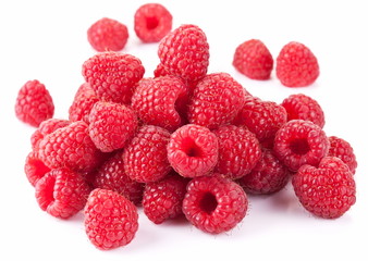 Ripe raspberries.