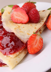 pancake with strawberry