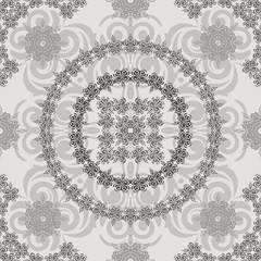 vector seamless vintage floral retro pattern
