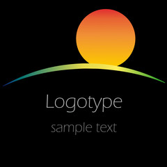 Logo earth and sun   Vector © puckillustrations