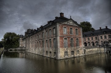 Castle and park of Beloeil in Belgium