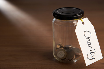 Coins in a jam jar