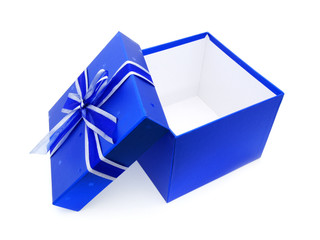 Opened Blue Gift Box