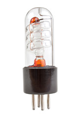 Studio flash xenon tube, isolated on white