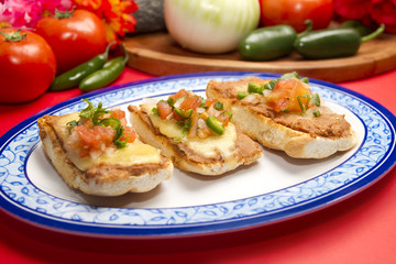 Mexican Molletes Dish