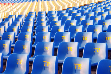 Naklejka premium Row of chairs