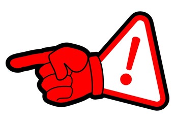 Señalando advertencia