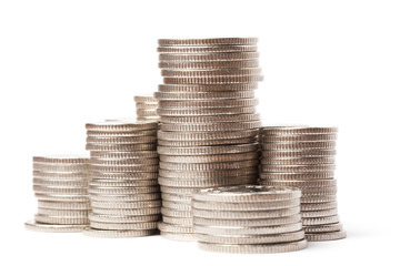 piles of silver coins; financial growth