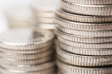 piles of silver coins; financial growth