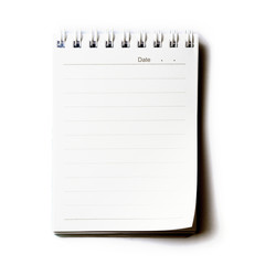 white paper notepad isolated.