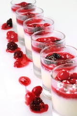 panna cotta and wild berry trifle
