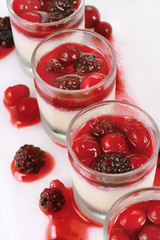 panna cotta and wild berry trifle