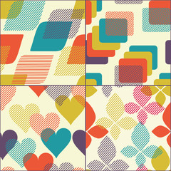 Geometric seamless pattern set