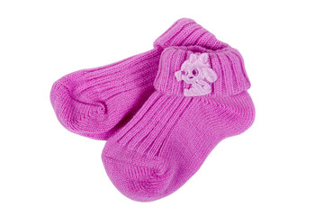 Pink baby socks