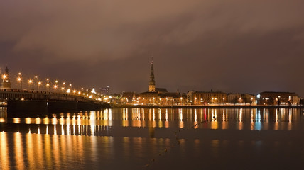 Riga night scene