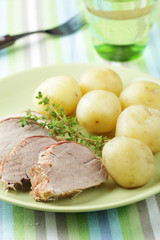 Pork tenderloin with potato