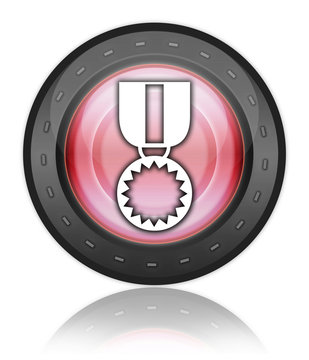 Red Industrial Style Icon "Award Medal"