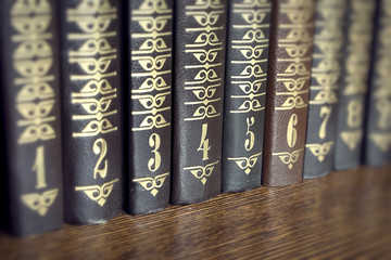 Books on a shelf