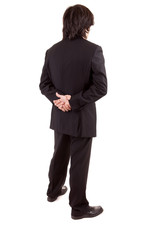Obraz na płótnie Canvas Business man posing backwards