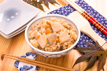 里芋の炊きこみご飯