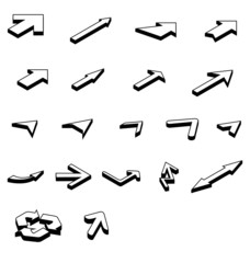 arrows isometric set