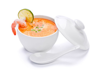 Hot food seafood soup