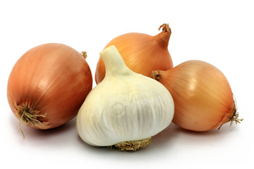 Fototapeta premium knoblauch mit zwiebeln