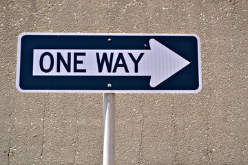 One way sign