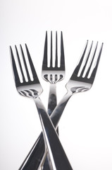 Forks over white