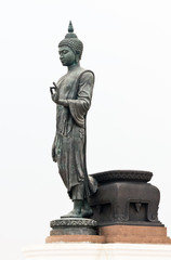 Large black statue of Buddha