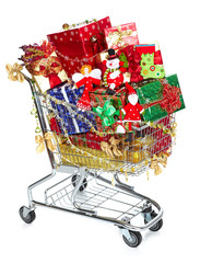 Christmas Shopping cart.