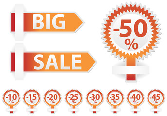 Sale stickers set