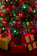 christmas tree with gifts