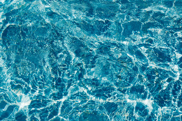 sun glare in the clear water