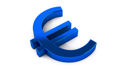 Blue euro symbol